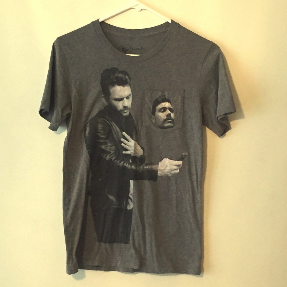 James Franco Selfie Tee Gray Size Small